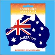 Resin Magnet Map Aust Flag